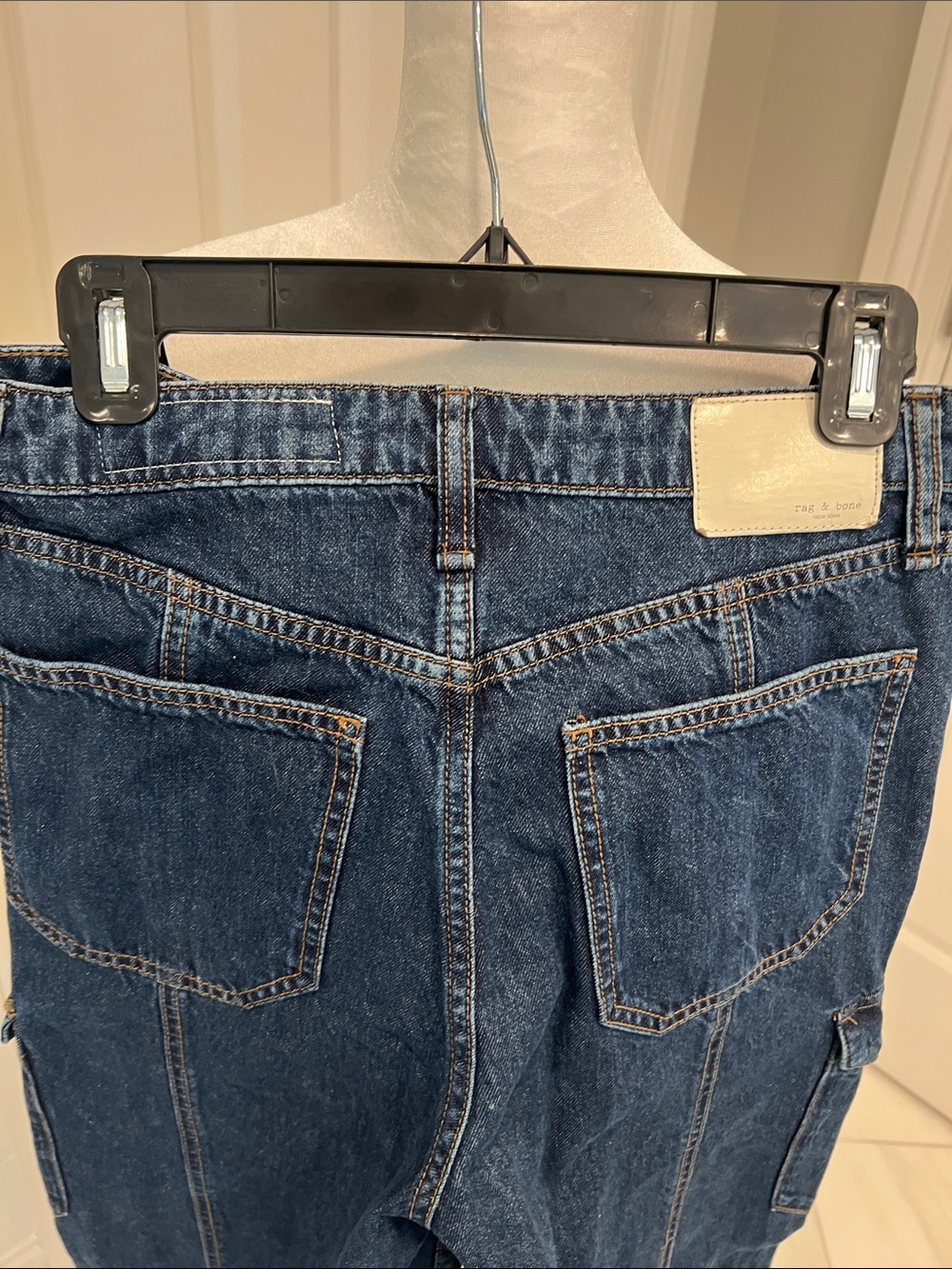 rag & bone Dark Blue Denim Cargo Jeans - Picture 4 of 4